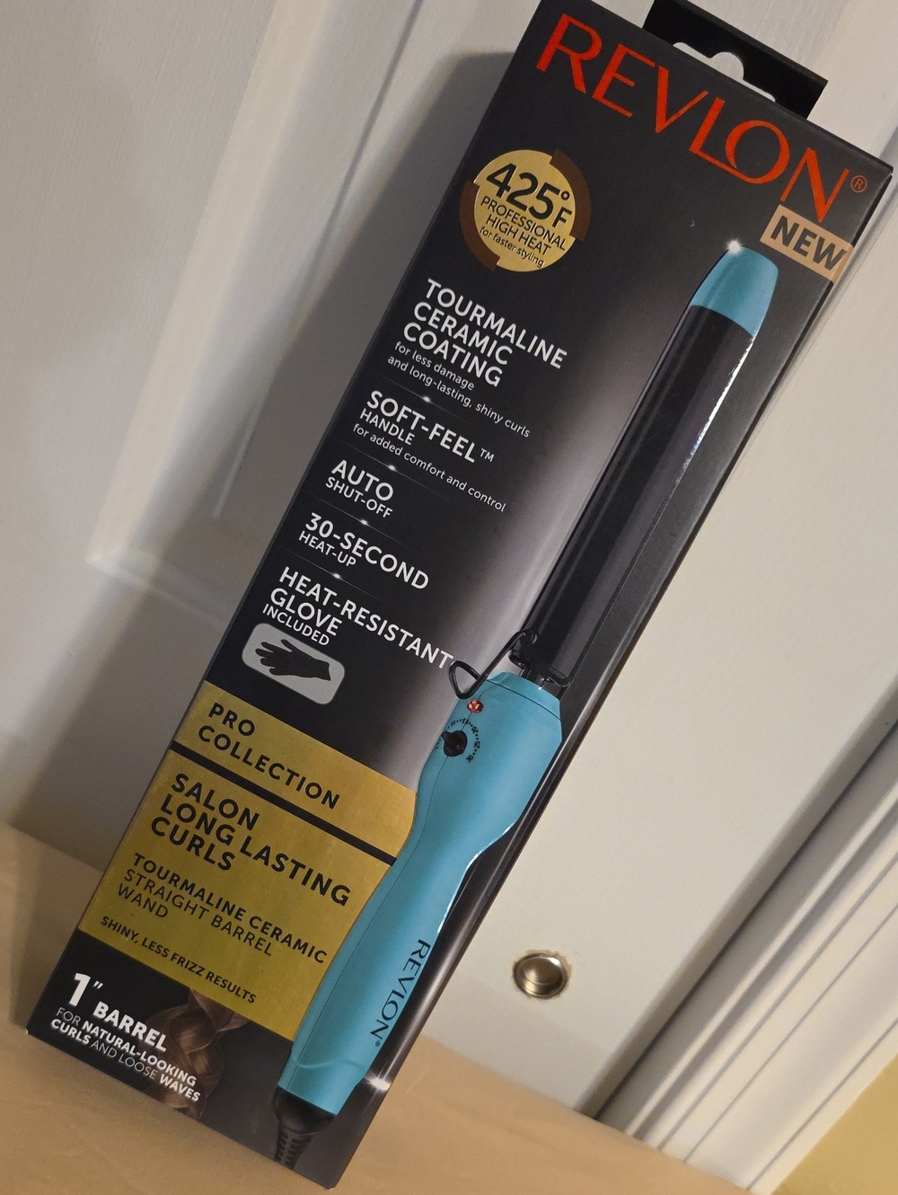 NIB Revlon Teal and Black Tourmaline Ceramic Curling Iron